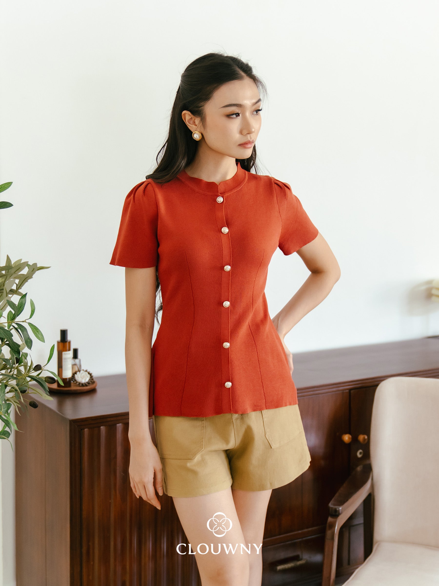 Lee Shanghai Knit Top - Terracota